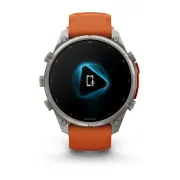 Garmin Fenix 9 Pro AMOLED inReach - 47 mm Titan Autumn Orange - Smartwatch Multisport Premium cu AMOLED