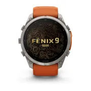 Garmin Fenix 9 Pro AMOLED inReach - 51 mm Titan Autumn Orange - Smartwatch Multisport Premium cu AMOLED