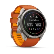 Garmin Fenix 9 Pro AMOLED inReach - 51 mm Titan Autumn Orange - Smartwatch Multisport Premium cu AMOLED