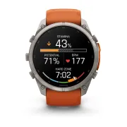 Garmin Fenix 9 Pro AMOLED inReach - 51 mm Titan Autumn Orange - Smartwatch Multisport Premium cu AMOLED