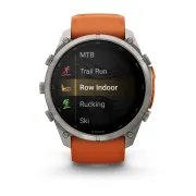 Garmin Fenix 9 Pro AMOLED inReach - 51 mm Titan Autumn Orange - Smartwatch Multisport Premium cu AMOLED