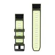 Garmin QuickFit 22 - curea silicon - verde Olive Drab I Citron