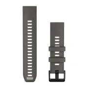 Garmin QuickFit 22 - curea silicon - gri Pebble Gray I Silver Gray
