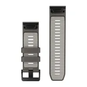 Garmin QuickFit 26 - curea silicon - gri Pebble Gray I Silver Gray