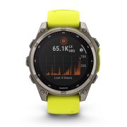 Garmin fenix 8 SOLAR Sapphire 47mm - smartwatch premium GPS argintiu Titanium