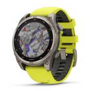 Garmin fenix 8 SOLAR Sapphire 47mm - smartwatch premium GPS argintiu Titanium