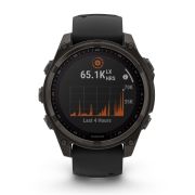Garmin fenix 8 SOLAR Sapphire 47mm - smartwatch premium GPS negru Titanium DLC