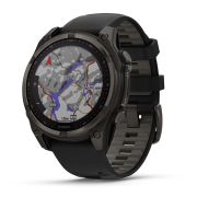 Garmin fenix 8 SOLAR Sapphire 47mm - smartwatch premium GPS negru Titanium DLC
