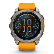 Garmin fenix 8 AMOLED Sapphire 51mm - smartwatch premium GPS argintiu Titanium