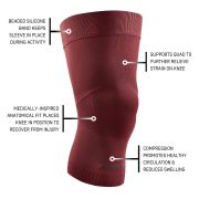 CEP - ortho genunchi - Light Support Compression Knee Sleeve - Rosu