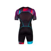 Z3R0D - Costum triatlon cu maneca scurta barbati START TTSUIT trisuit - negru albastru rosu new wave