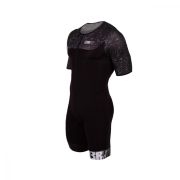 Z3R0D - Costum triatlon cu maneca scurta barbati START TTSUIT trisuit - negru gri strobo light