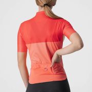 Castelli  - tricou ciclism femei maneca scurta Velocisoma W jersey - portocaliu coral roz briliant