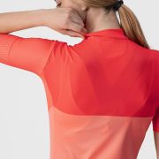 Castelli  - tricou ciclism femei maneca scurta Velocisoma W jersey - portocaliu coral roz briliant