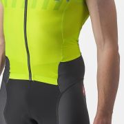 Castelli - costum trisuit triatlon pentru barbati, fara maneci Free Sanremo SL Suit - negru galben fluo