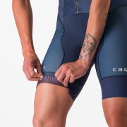 Castelli - costum trisuit triatlon pentru femei, maneca scurta Free Sanremo SS Suit - indigo belgian turcoaz