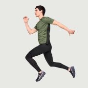 On Cloud - tricou tehnic maneca scurta pentru barbati Performance-T - verde inchis Taiga negru