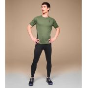 On Cloud - tricou tehnic maneca scurta pentru barbati Performance-T - verde inchis Taiga negru