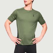 On Cloud - tricou tehnic maneca scurta pentru barbati Performance-T - verde inchis Taiga negru