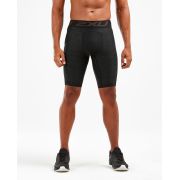 2XU - Pantaloni scurti de compresie pentru barbati Print Accelerate Compression Shorts - negru gri