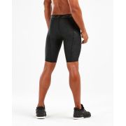 2XU - Pantaloni scurti de compresie pentru barbati Print Accelerate Compression Shorts - negru gri