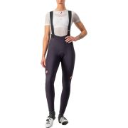 Castelli - Pantaloni lungi ciclism cu bretele iarna si vreme rece pentru femei Sorpasso Ros W bibtight - mov inchis gri reflex