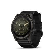Garmin - Tactix 7 AMOLED Sapphire ceas multisport cu GPS - ramă neagră Titanium DLC și curea din silicon neagră + nailon