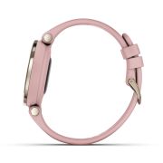 Garmin - Lily Sport - rama Crean Gold cu carcasa Dust Rose si bratara din silicon - ceas inteligent