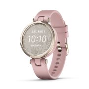 Garmin - Lily Sport - rama Crean Gold cu carcasa Dust Rose si bratara din silicon - ceas inteligent