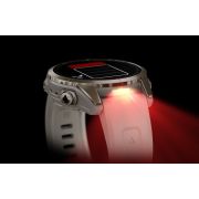 Garmin - epix Pro 42mm Gen 2s Sapphire smartwatch premium AMOLED - ramă Soft Gold si curea din silicon crem