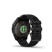 Garmin - epix Pro 47mm Gen 2 Sapphire smartwatch premium AMOLED - ramă gri din titanium DLC si curea din silicon neagră