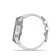 Garmin - epix Pro 51mm Gen 2X Sapphire smartwatch premium AMOLED - ramă din titanium si curea din silicon albă