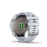 Garmin - epix Pro 51mm Gen 2X Sapphire smartwatch premium AMOLED - ramă din titanium si curea din silicon albă