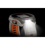 Garmin - fenix 7 Pro Sapphire Solar smartwatch premium cu incarcare solara 47mm - ramă din titanium si curea din silicon gri|portocaliu