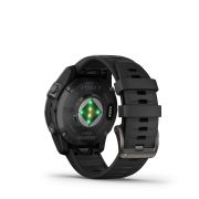 Garmin - fenix 7 Pro Sapphire Solar smartwatch premium cu incarcare solara 47mm - ramă negru gri din titanium DLC si curea din silicon neagră