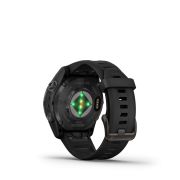 Garmin - fenix 7s Pro Sapphire Solar smartwatch premium cu incarcare solara 42mm - ramă gri din titanium DLC si curea din silicon neagră