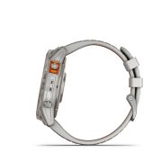 Garmin - fenix 7x Pro Sapphire Solar smartwatch premium cu incarcare solara 51mm - ramă din titanium si curea din silicon gri|portocaliu