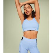 On Cloud - bustiera sport femei Performance Bra - albastru deschis stratosfera negru