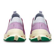 On Cloudultra - pantofi alergare trail pentru femei - roz rubarba mov alb verde