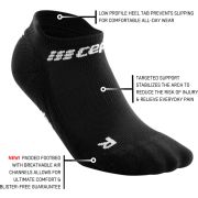 CEP - sosete compresie scurte barbati The Run Socks No show - negru gri