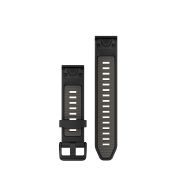 Garmin curea silicon QuickFit 20 - negru gri Black | Pebble Gray Silicone