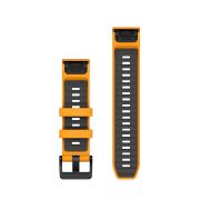 Garmin curea silicon QuickFit 22 - portocaliu Spark orange | Graphite Silicone