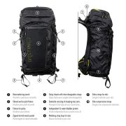 Instinct - vesta alergare tip rucsac - ALPI 40 + 2x HydraPack 600ml - 40L