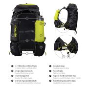 Instinct - vesta alergare tip rucsac - ALPI 40 + 2x HydraPack 600ml - 40L