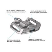 Shimano - pedale MTB - PD-GR500 Flat - fara catadioptrii - argintiu