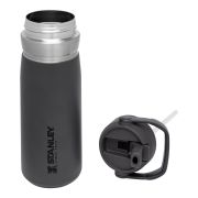 Stanley - termos tip sticla cu pai - Flip Straw Water Bottle - Charcoal - 650 ml