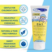 Triswim - 2 in 1 junior - sampon si gel de dus - sweet persimmon - 200ml