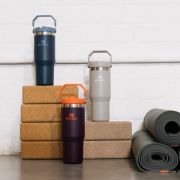 Stanley - termos tip sticla cu pai - Iceflow Flip Straw Tumbler - Ash - 890 ml