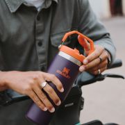 Stanley - termos tip sticla cu pai - Iceflow Flip Straw Tumbler - Plum - 890 ml