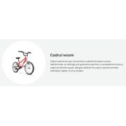 Bicicleta copii Woom 2 cu roti 14" portocaliu flame orange